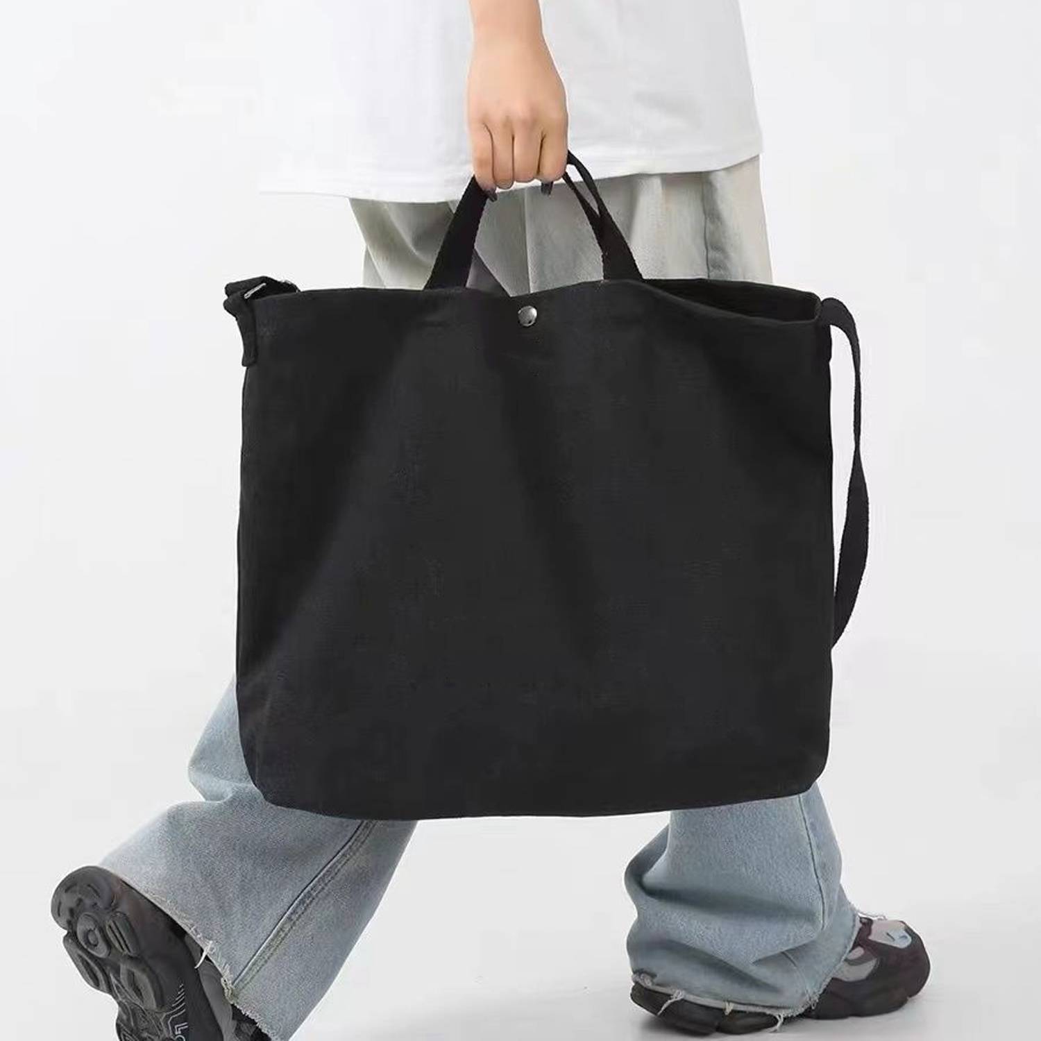 Large Capacity Retro Canvas Crossbody Commuting Tote Bag 5