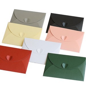 Heart Button Pearl Paper Envelope 16