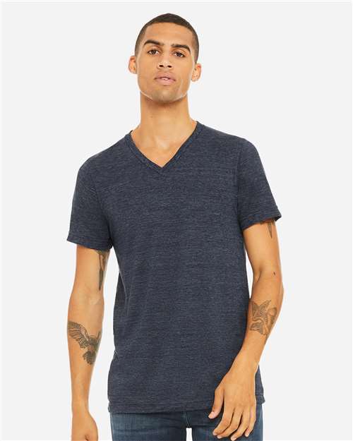 Unisex Textured Jersey V-Neck Tee - 3655 44