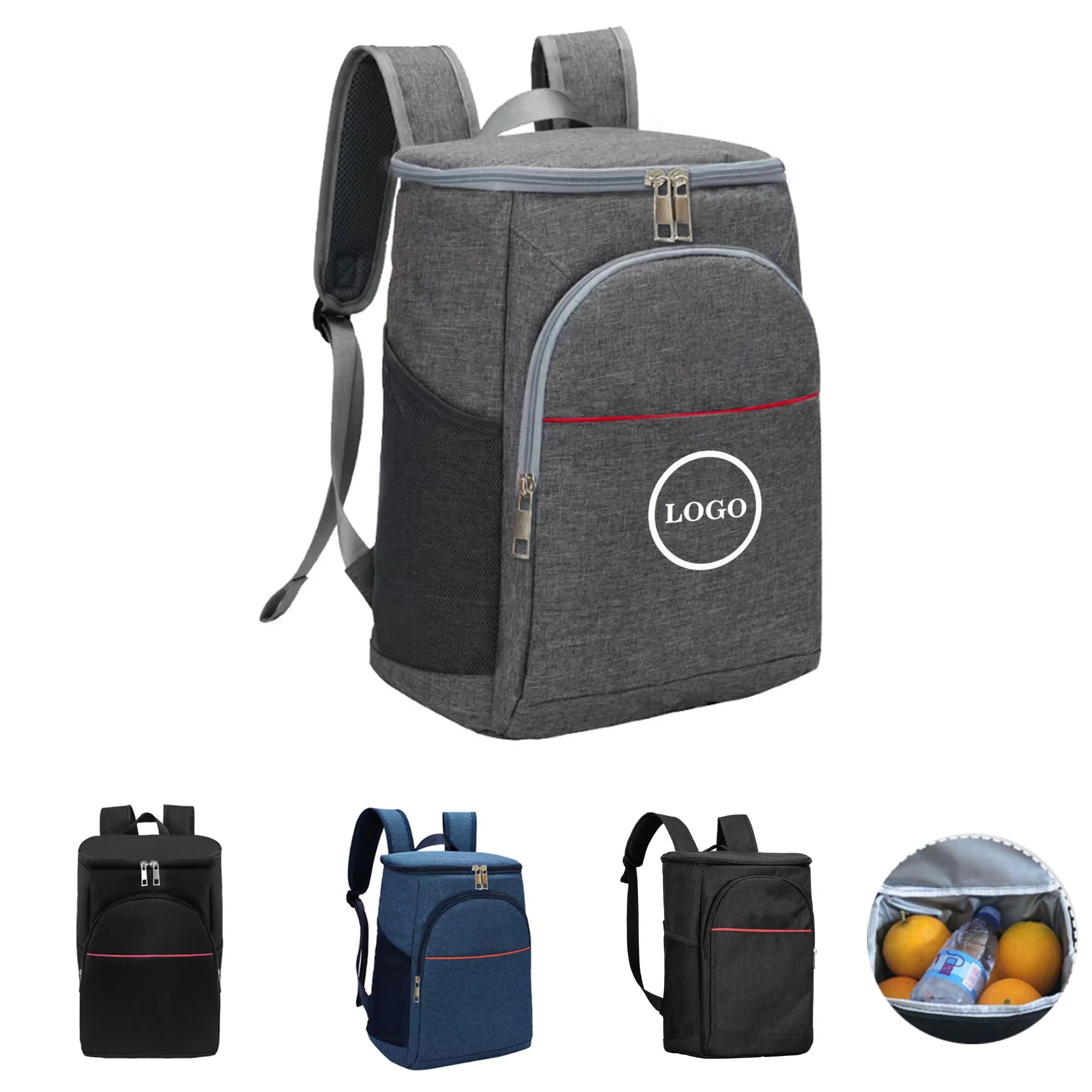 Dual Insulated Backpack Cooler w/ Expandable Top Compartment 5