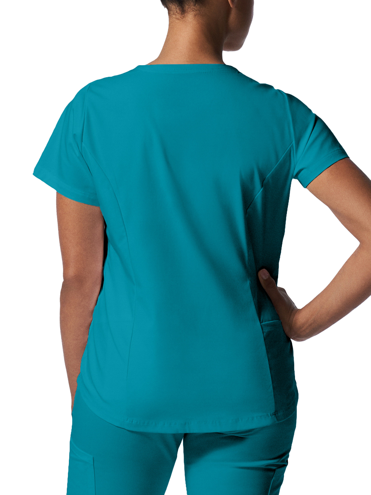 Landau - ProFlex - Women's Two-Pocket Back Princess Seamed V-Neck Top 43