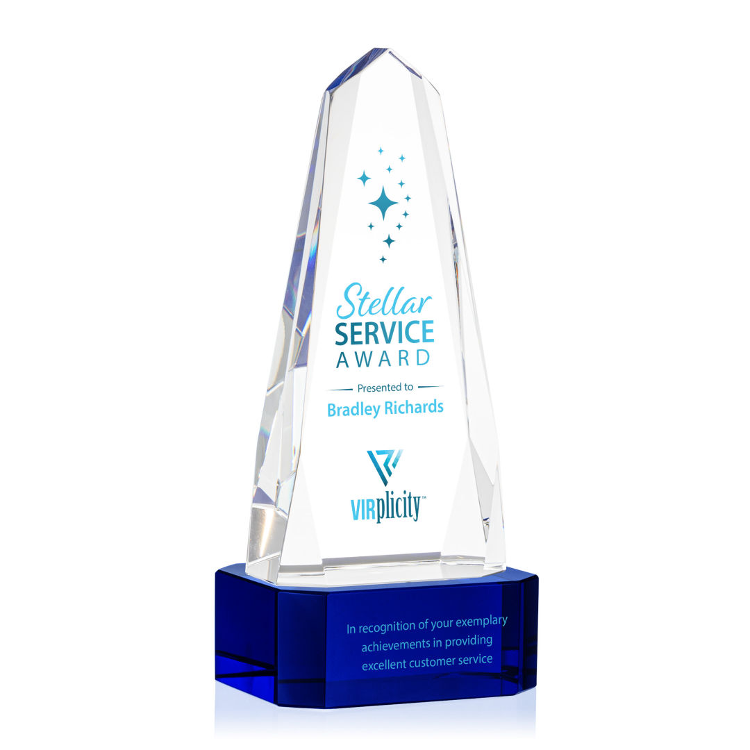Geneva VividPrint™ Award on Base - Blue 9
