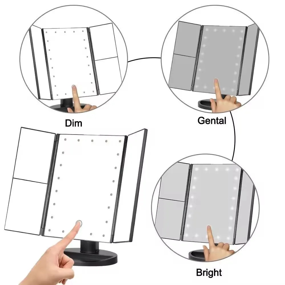 21 LED Tri-Fold Magnifying Makeup Mirror 7