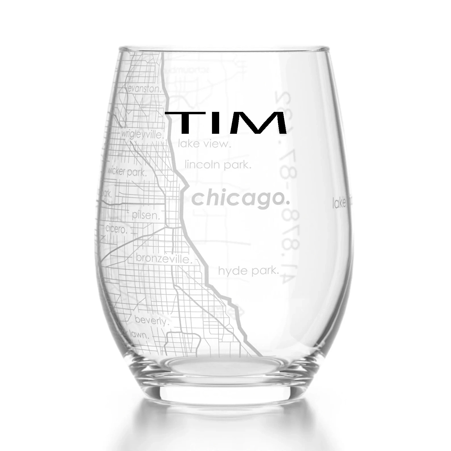 City Map Pint Glass Elegant Shapes 17Oz 2