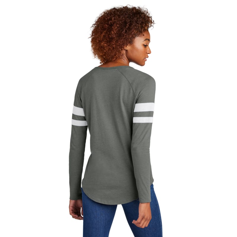 Sport-Tek Women's Halftime Stripe Long Sleeve V-Neck Tee 9