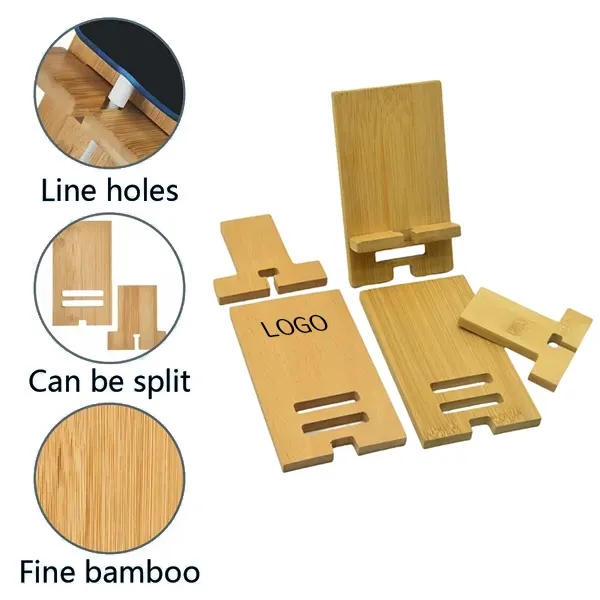 Bamboo Phone Stand 3