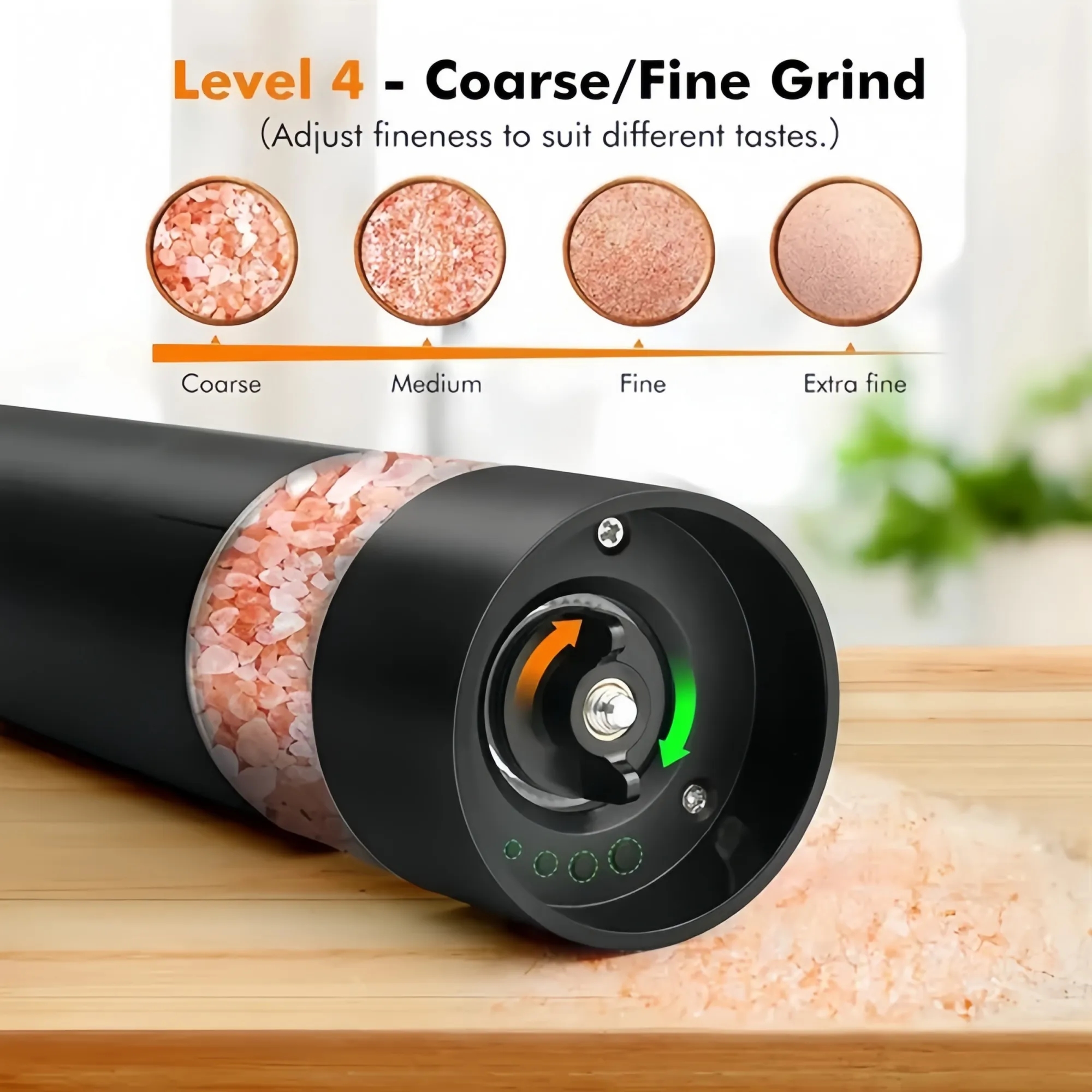 Electric Salt and Pepper Grinder Set Mill Shaker 3