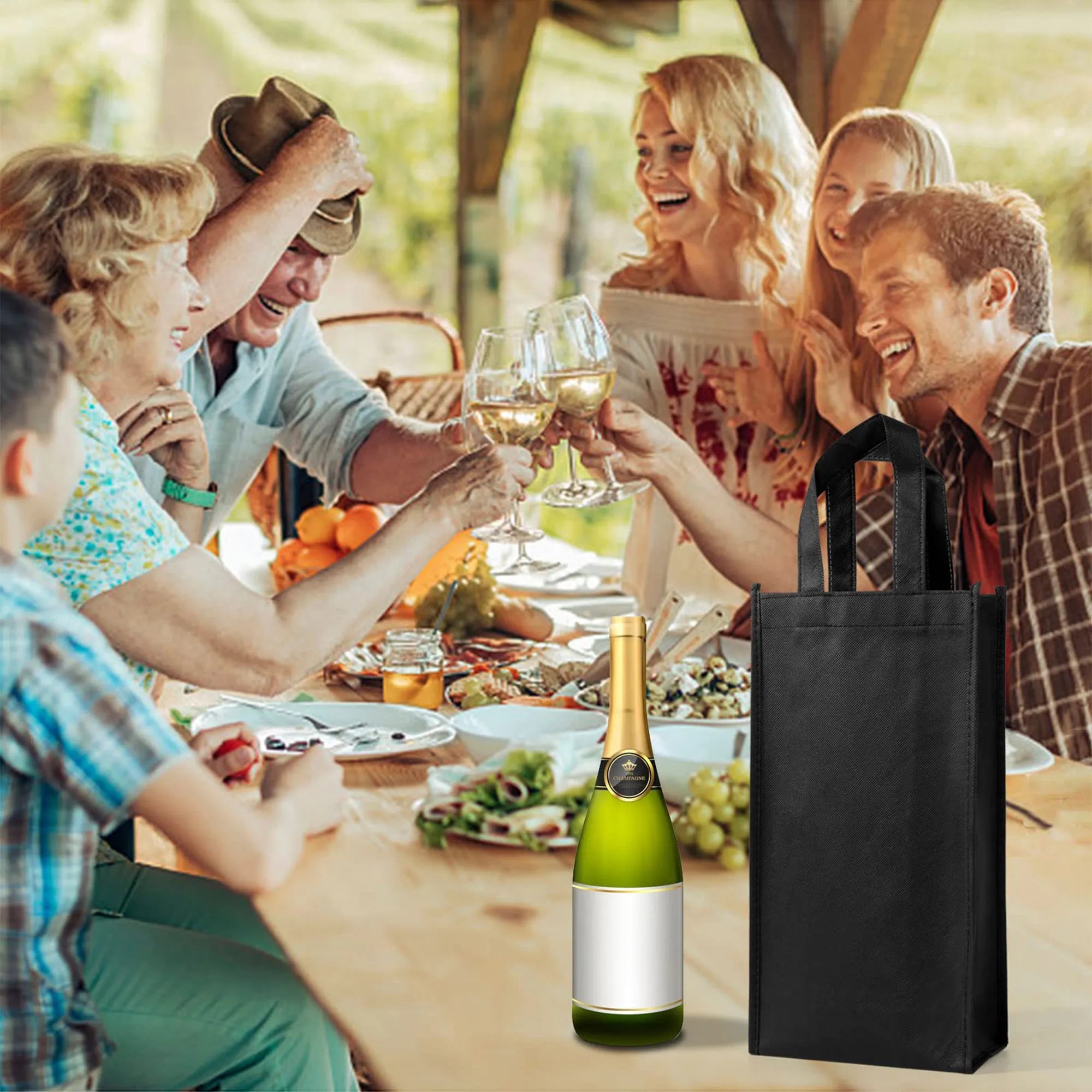 Reusable Non Woven Wine Bottle Gift Bag 2