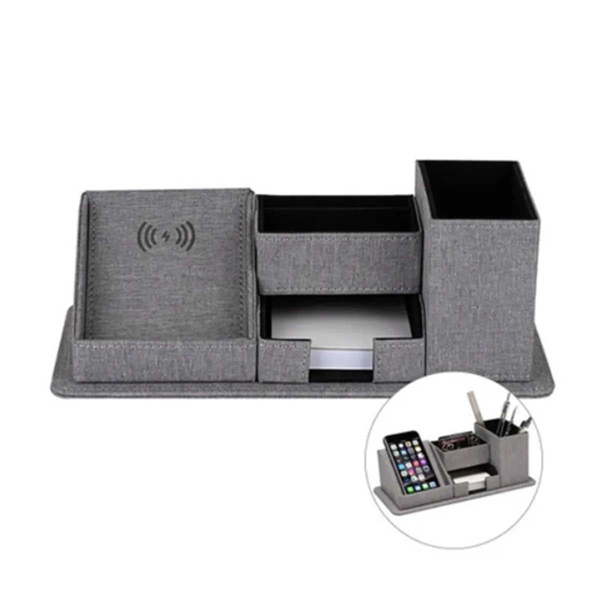 Wireless Charging Desk Organizer 4