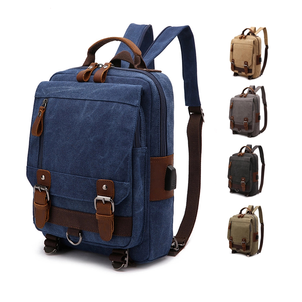 Mini Canvas Backpack 9