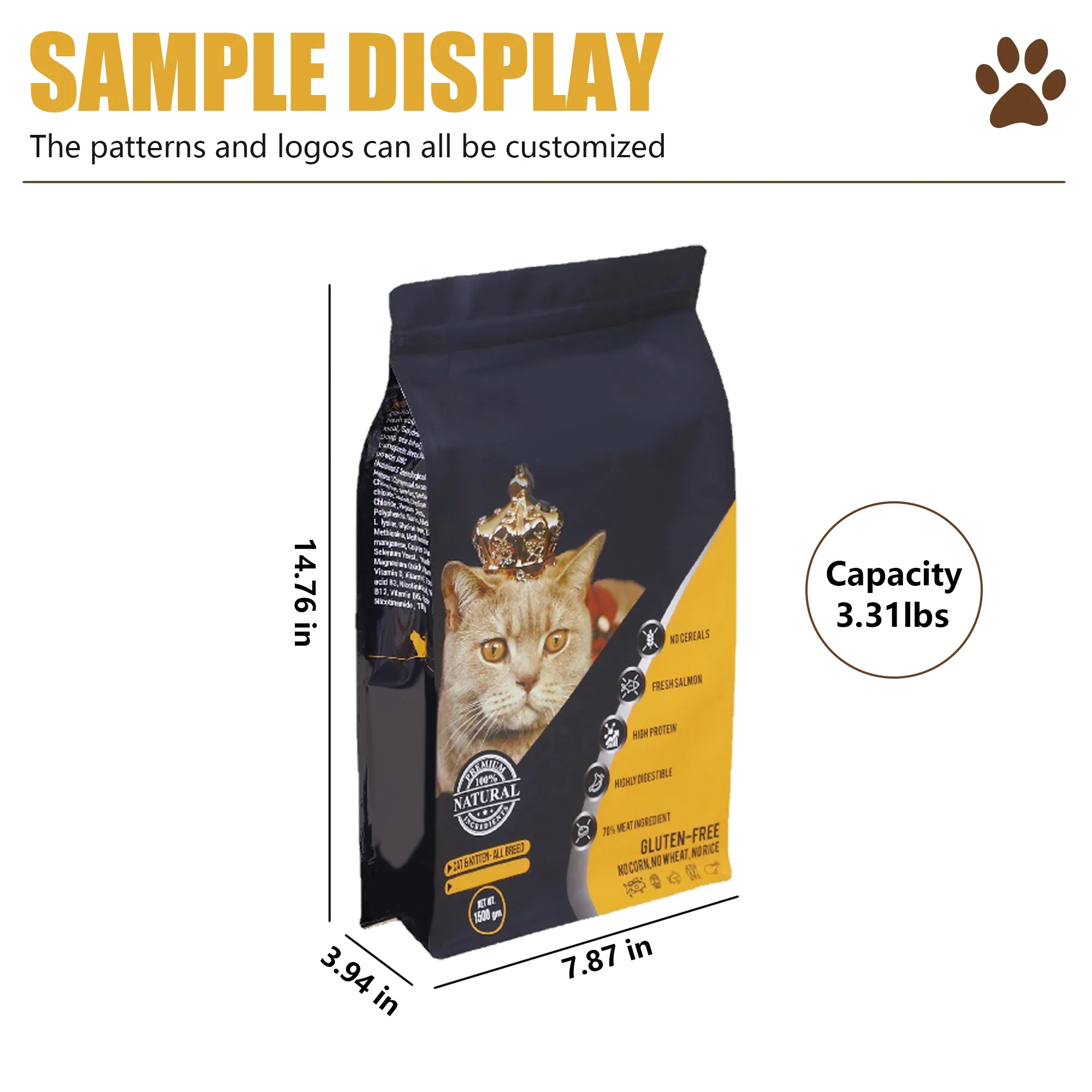 Resealable Pet Food Pouch With Aluminum Foil Layer 4
