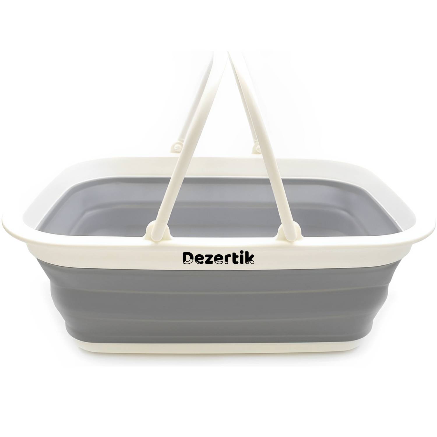 Collapsible Plastic Laundry Basket w/ Handle 1