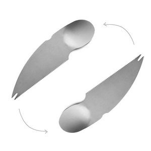 2 In 1 Stainless Steel Kiwi Spoon With Serrated Blade 6
