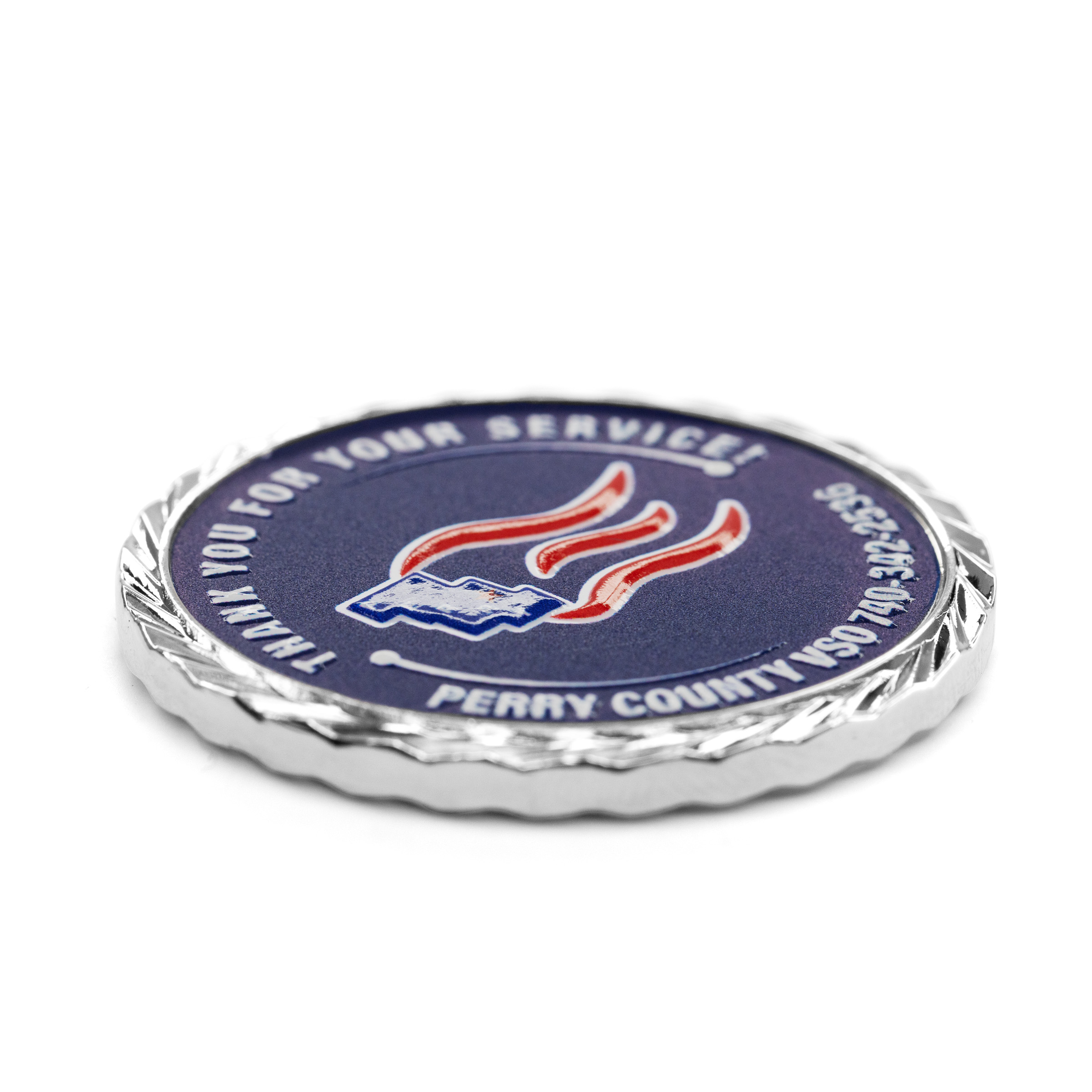 1.75" Speed Challenge Coin Oblique Edge w/ 3D Texture Print 9
