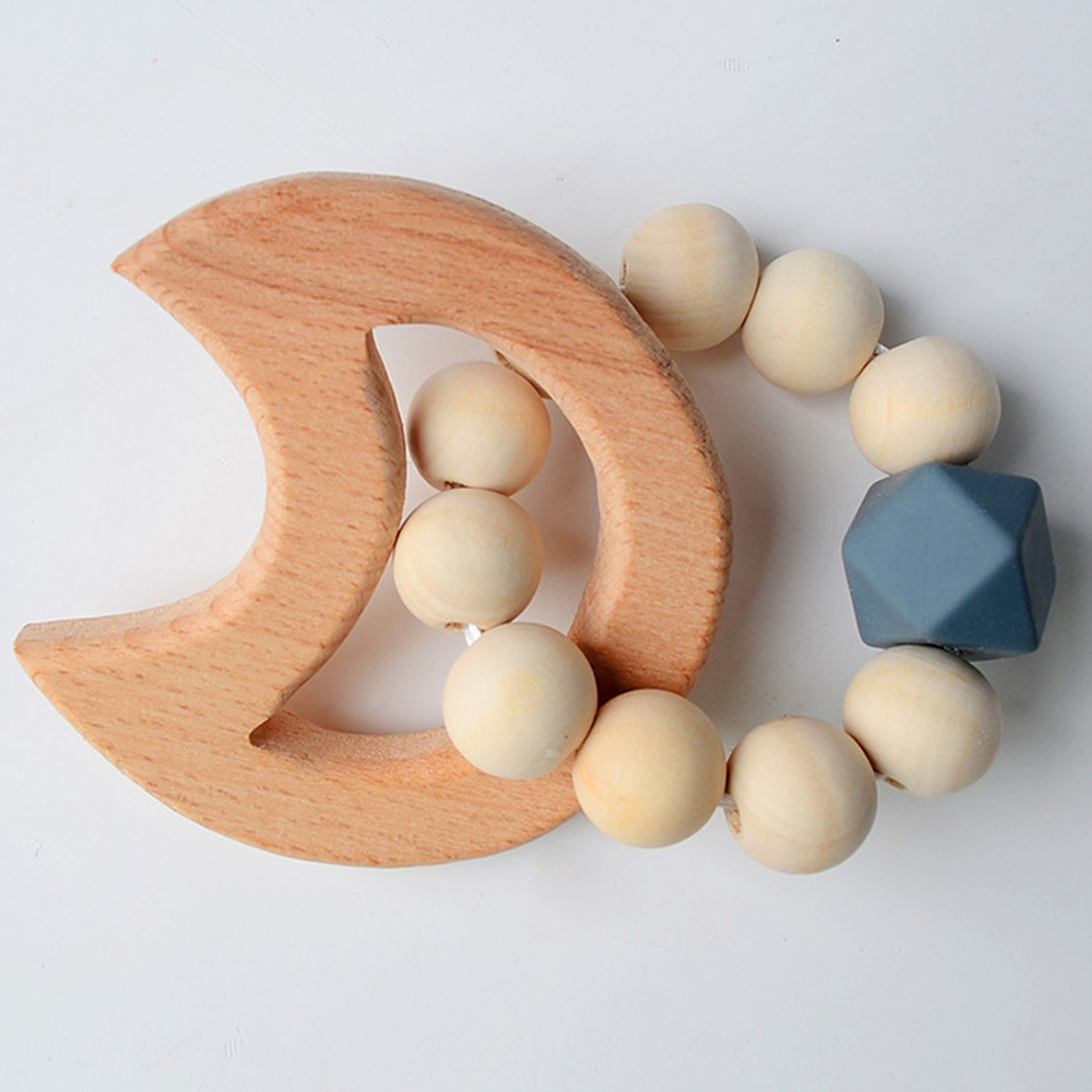Beech Wood Baby Teether Bracelet Rattle : 3 M+ 2
