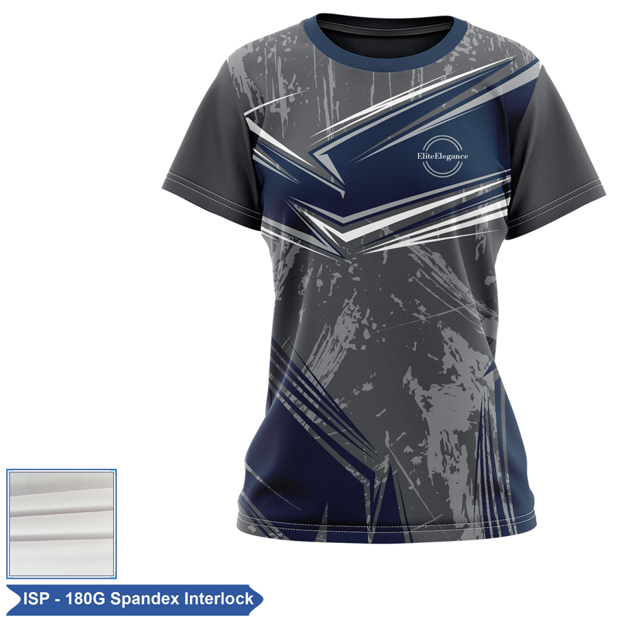 Women's Sublimation Spandex Interlock Short Sleeve T-Shirt 3