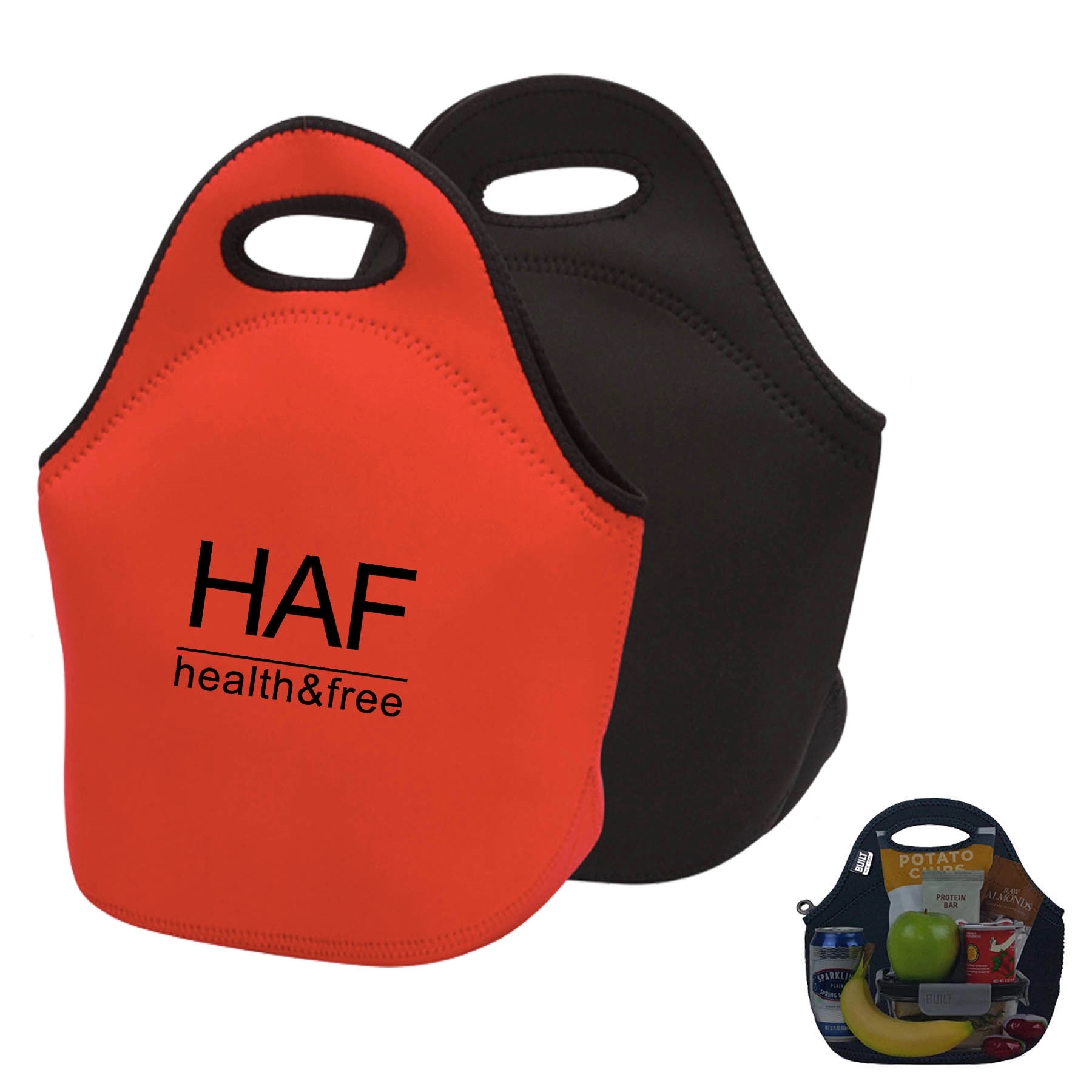 Easy Carry Zippered Neoprene Lunch Bag 3