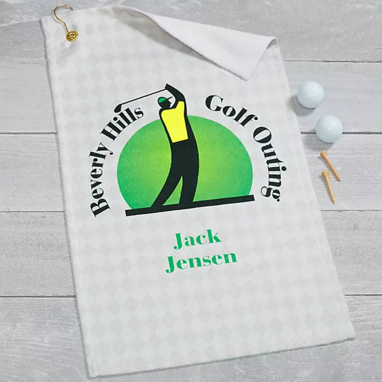 Quick Dry 200G Micro Fiber Golf Towel w/ Grommet & Hook 7