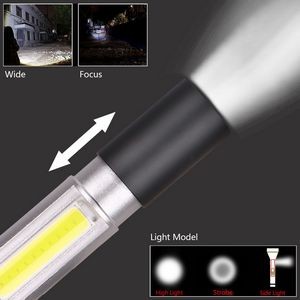 Adjustable Flashlight With COB Lamp And Zoom Function 12