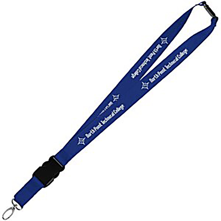 3/4'' Full Color Lanyard W/ Lobster Claw, Buckle And Breakaway 1