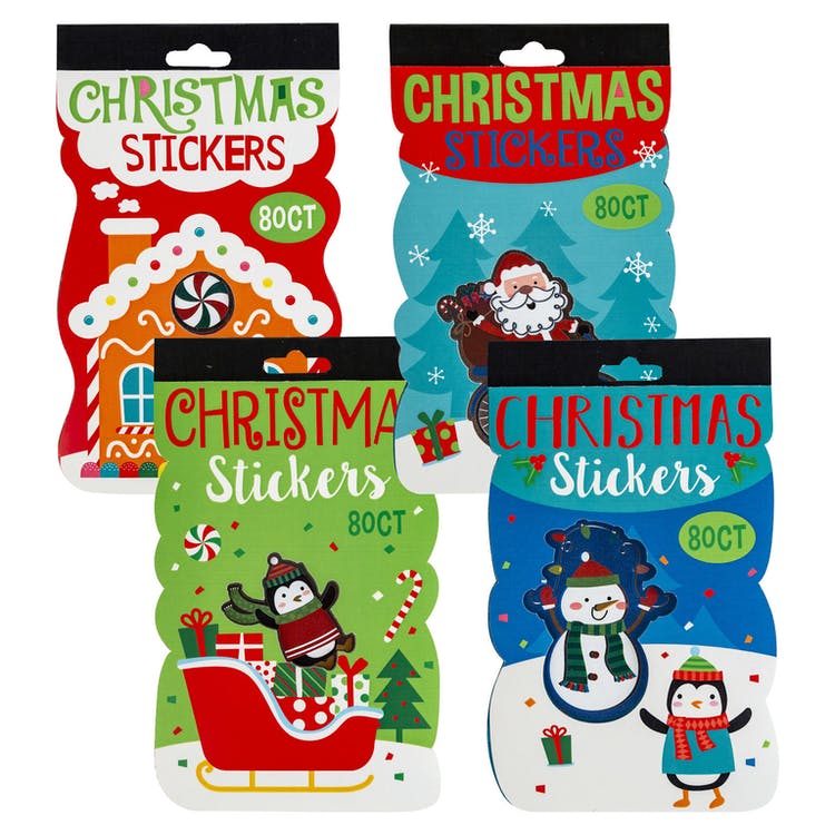 Christmas Sticker Sheet - 60 Count 3 Assorted Sets