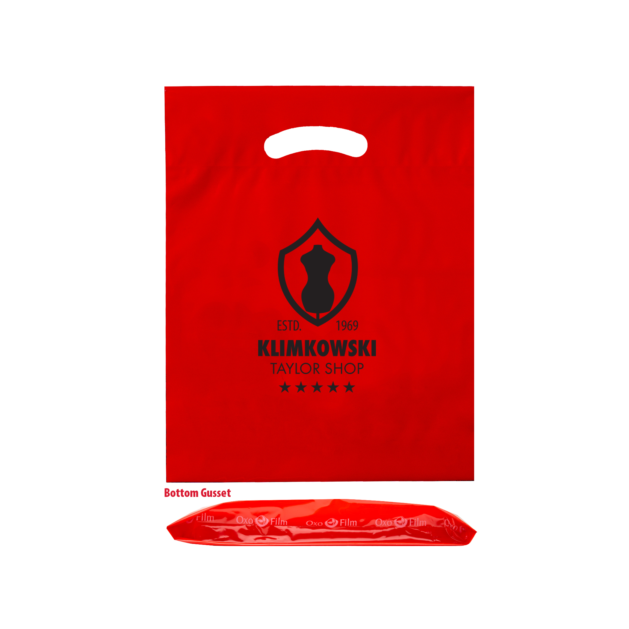 Oxo-Reusable Plastic Fold Over Die Cut Bag 6