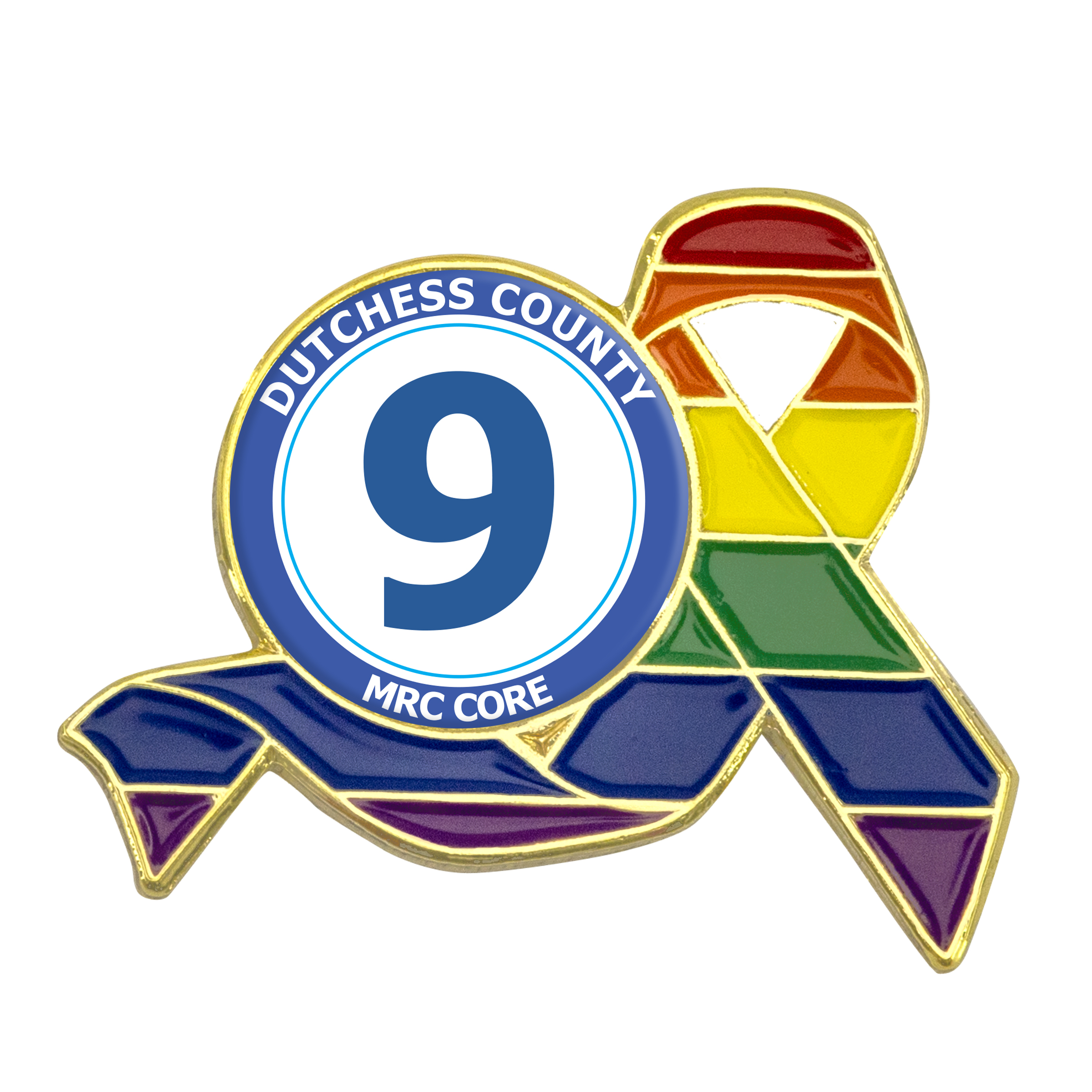 Rainbow Ribbon Lapel Pins w/ Custom Logo 6