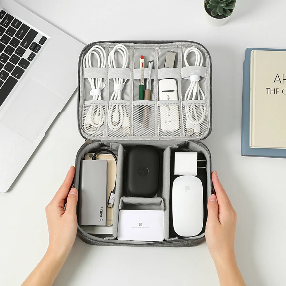 Double-Layer Travel Electronics Organizer Bag 5