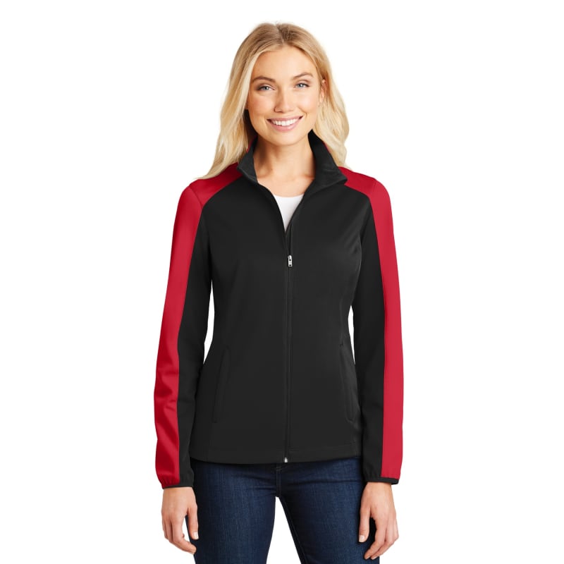 Port Authority Women's Active Colorblock Soft Shell Jacket. 3