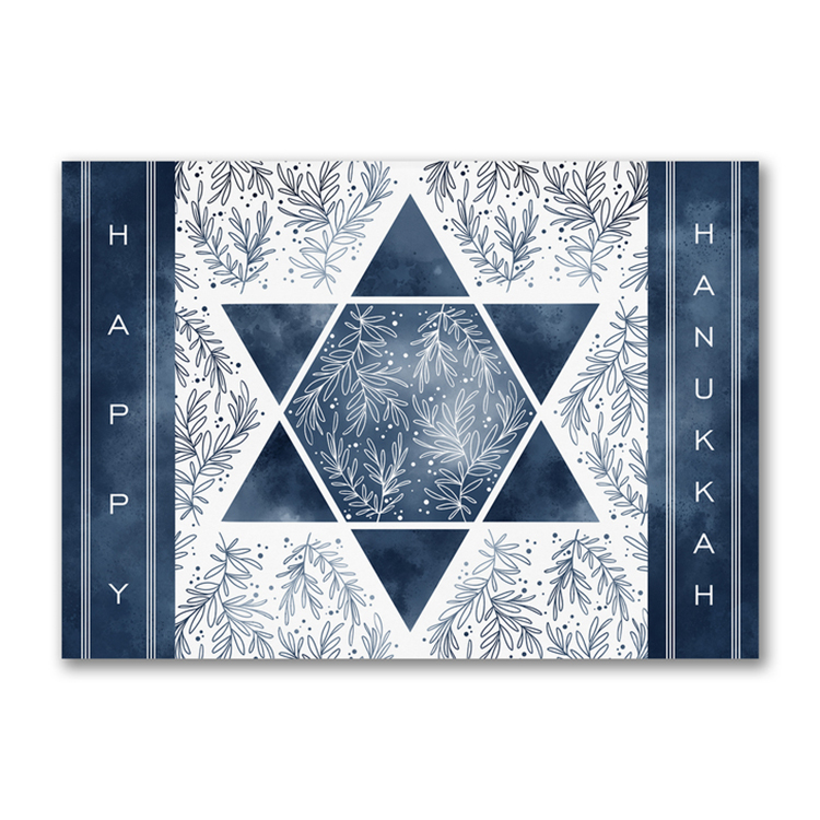 Star Of Hanukkah Holiday Card 3