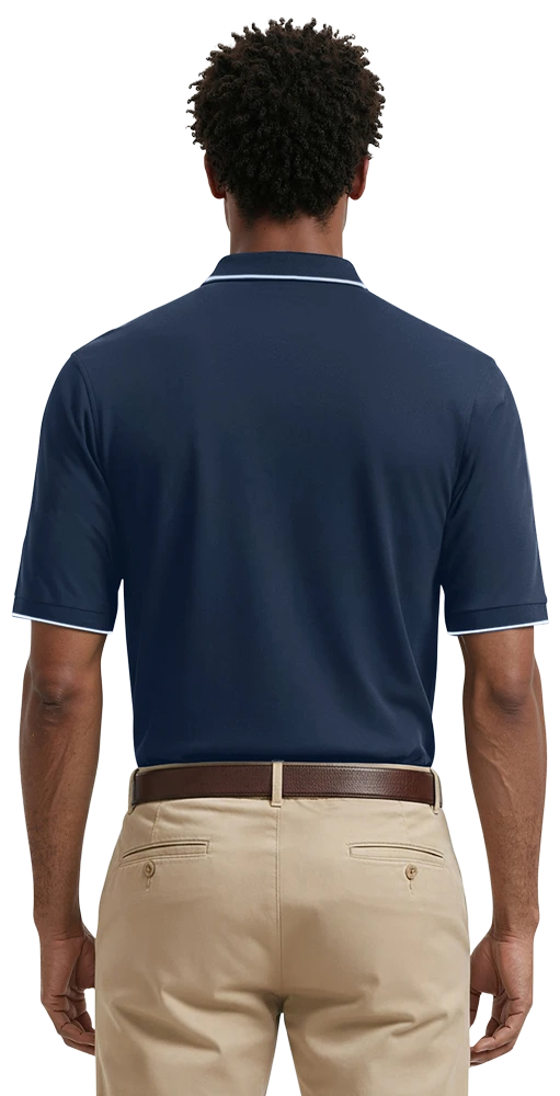 Men's Striped Trim Value Wicking Polo 32