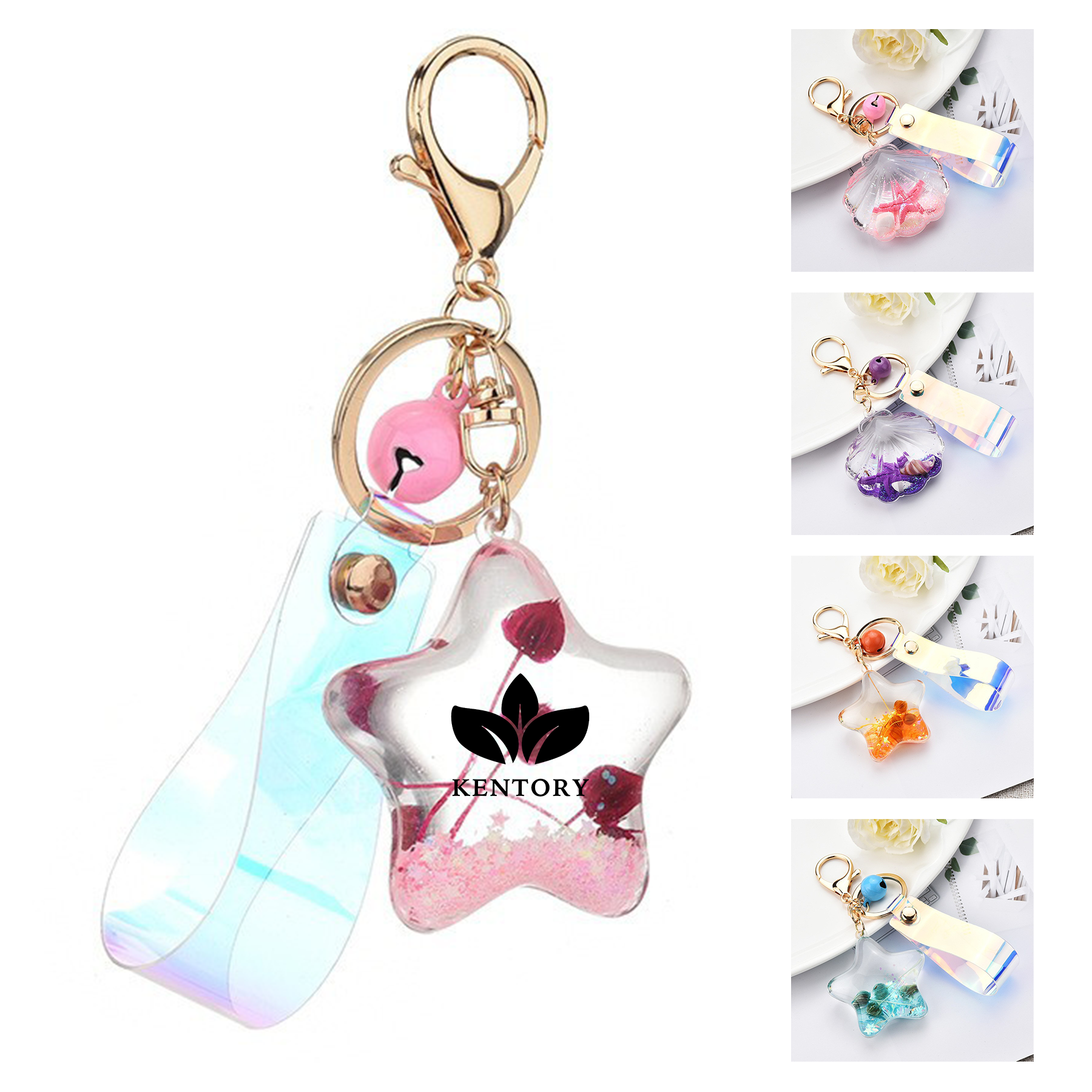 Glitter Quicksand Keychain Liquid Acrylic 2