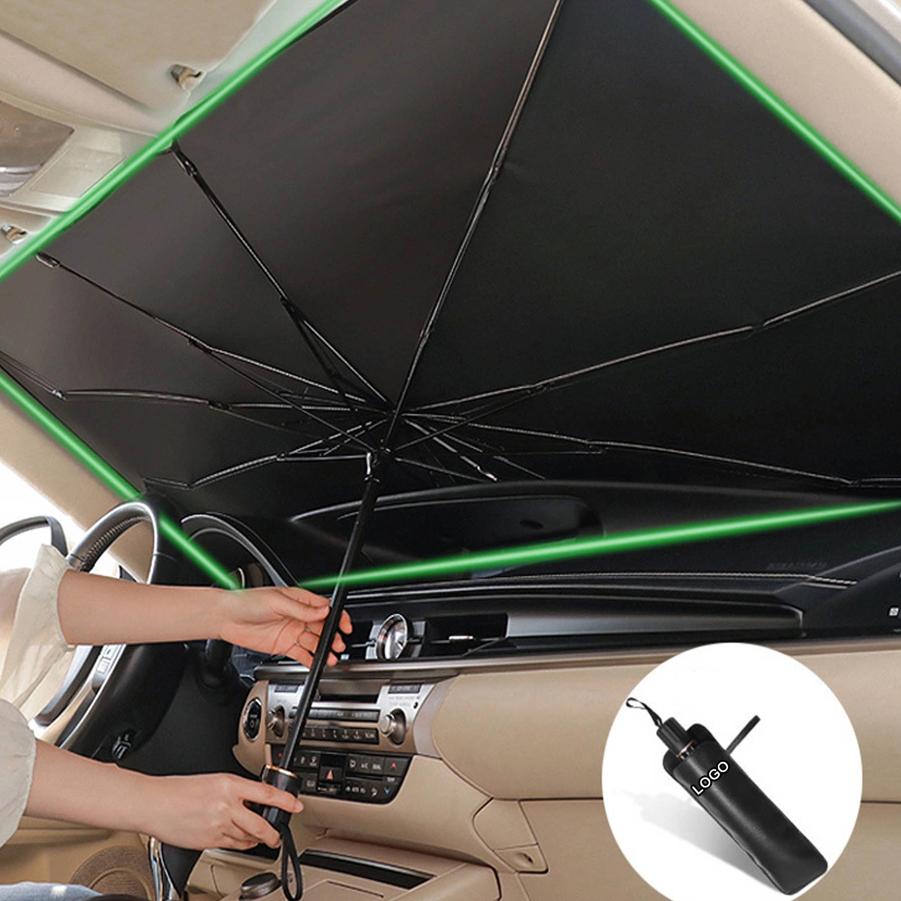 Foldable Car Windshield Sun Shade Umbrella 1