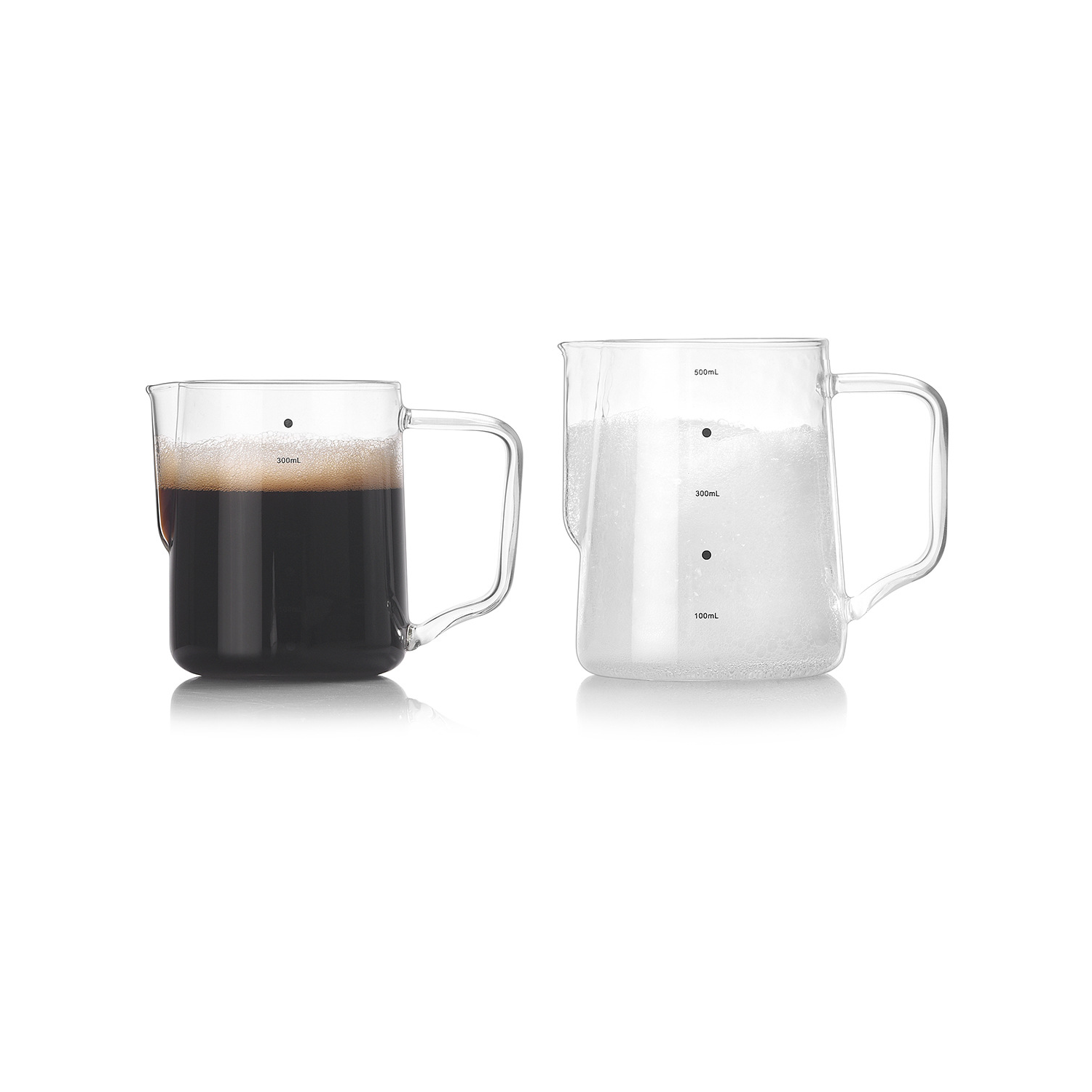 Glass Milk Frothing Pitcher With Measurement 3
