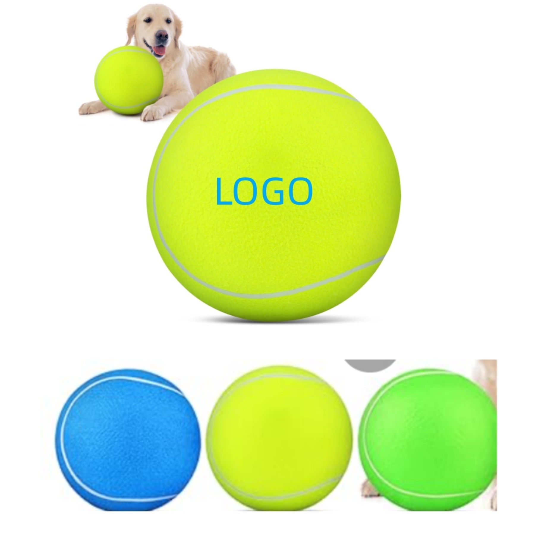9.5" Inflatable Giant Pet Tennis Balls 2
