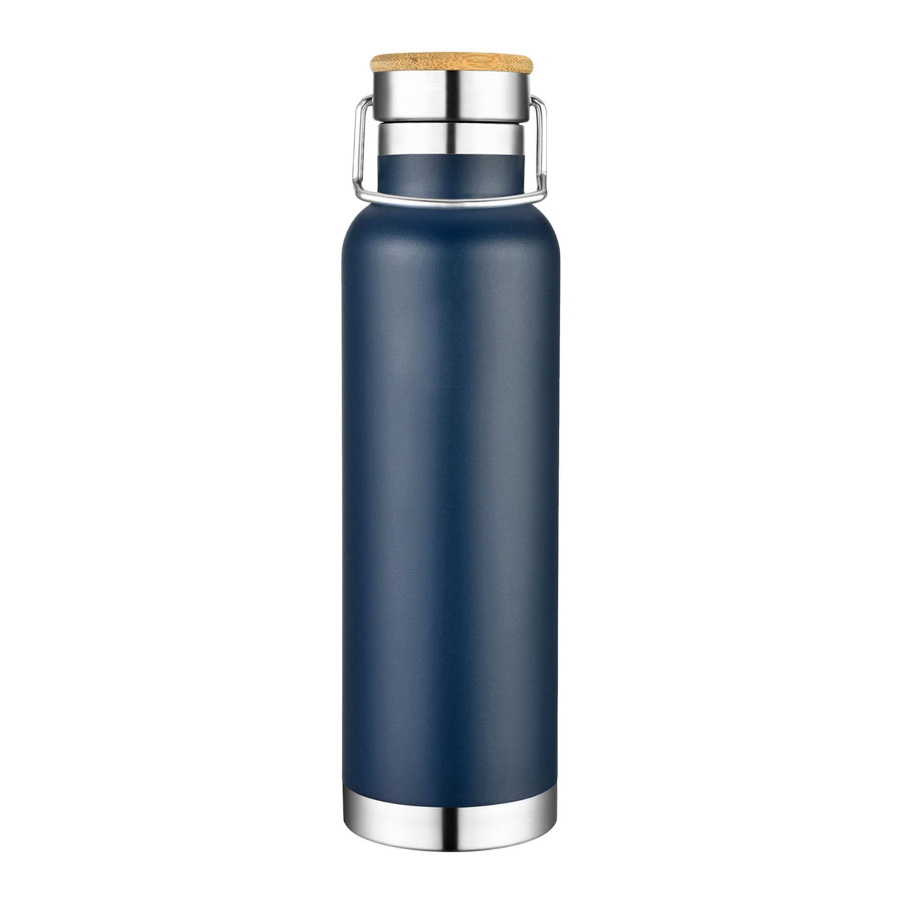22 oz. Double Wall Stainless Steel Vacuum Water Bottle/Mug w/Bamboo Lid, custom water bottle with logo imprint 13