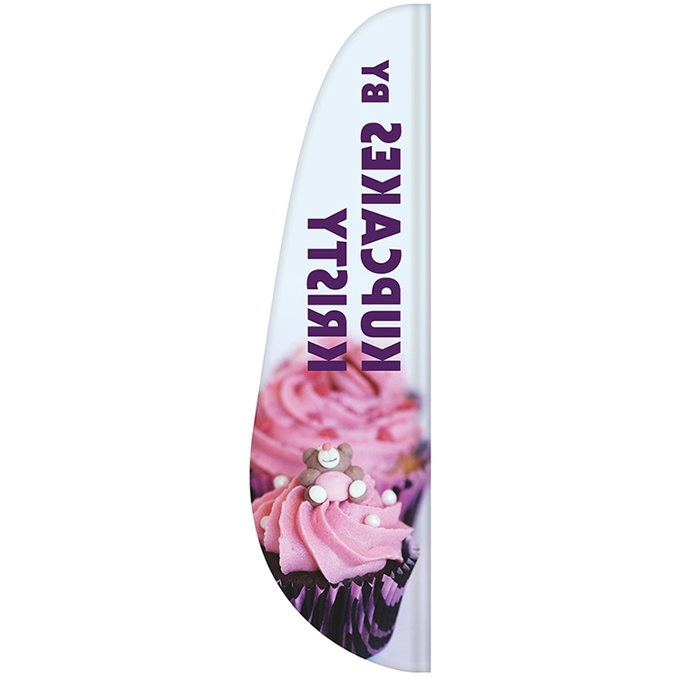 3' x 12' Custom Single Reverse Feather Flag 1