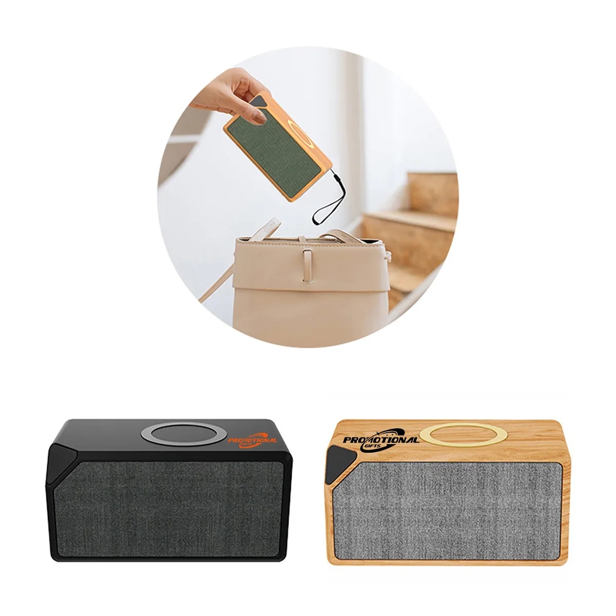 Custom Wireless Speaker with 5W Cordless Charger 2