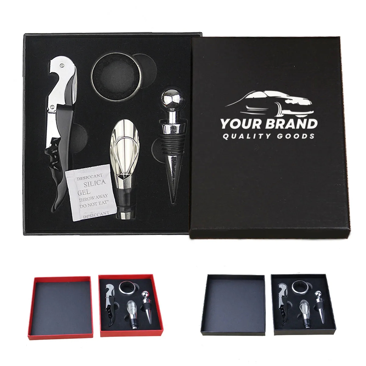 Stainless Steel Accessory Tool Wine Bottle Opener 4Pcs Set 2