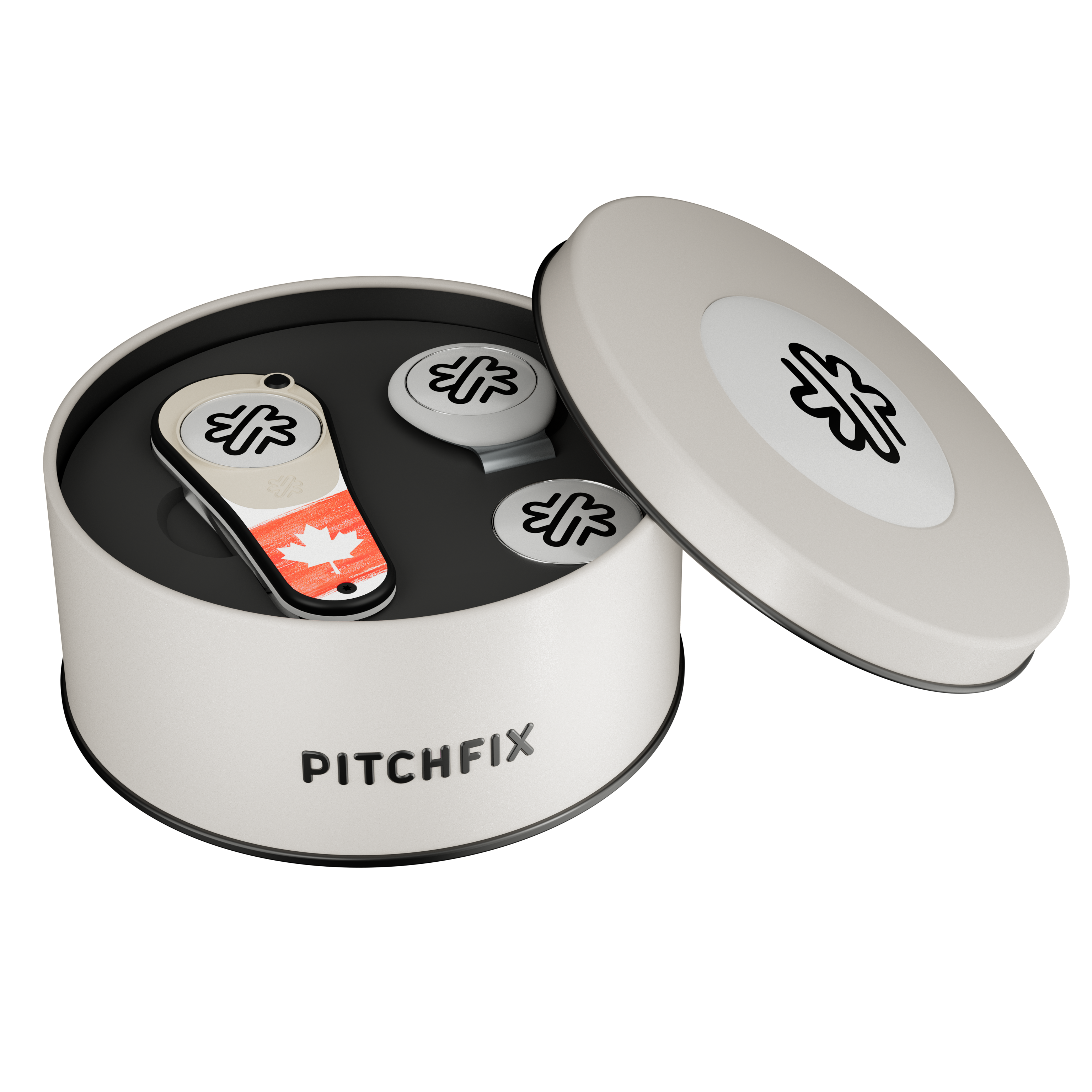 Pitchfix Ultima Golf Divot Tool in Round Tin with Hat Clip & Extra Ball Marker 4
