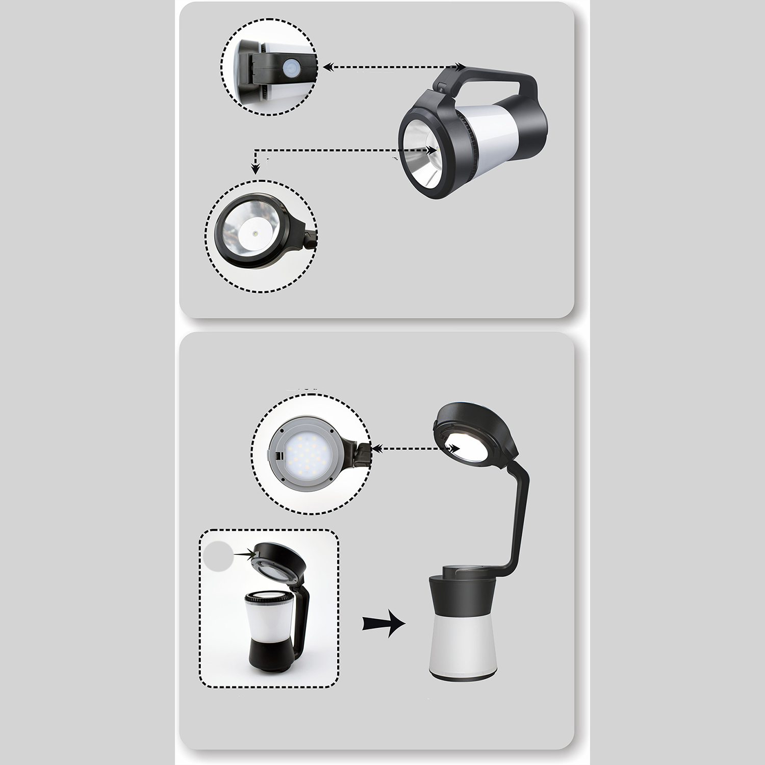 3 in 1 LED Camping Lantern Flashlight Table Lamp 4