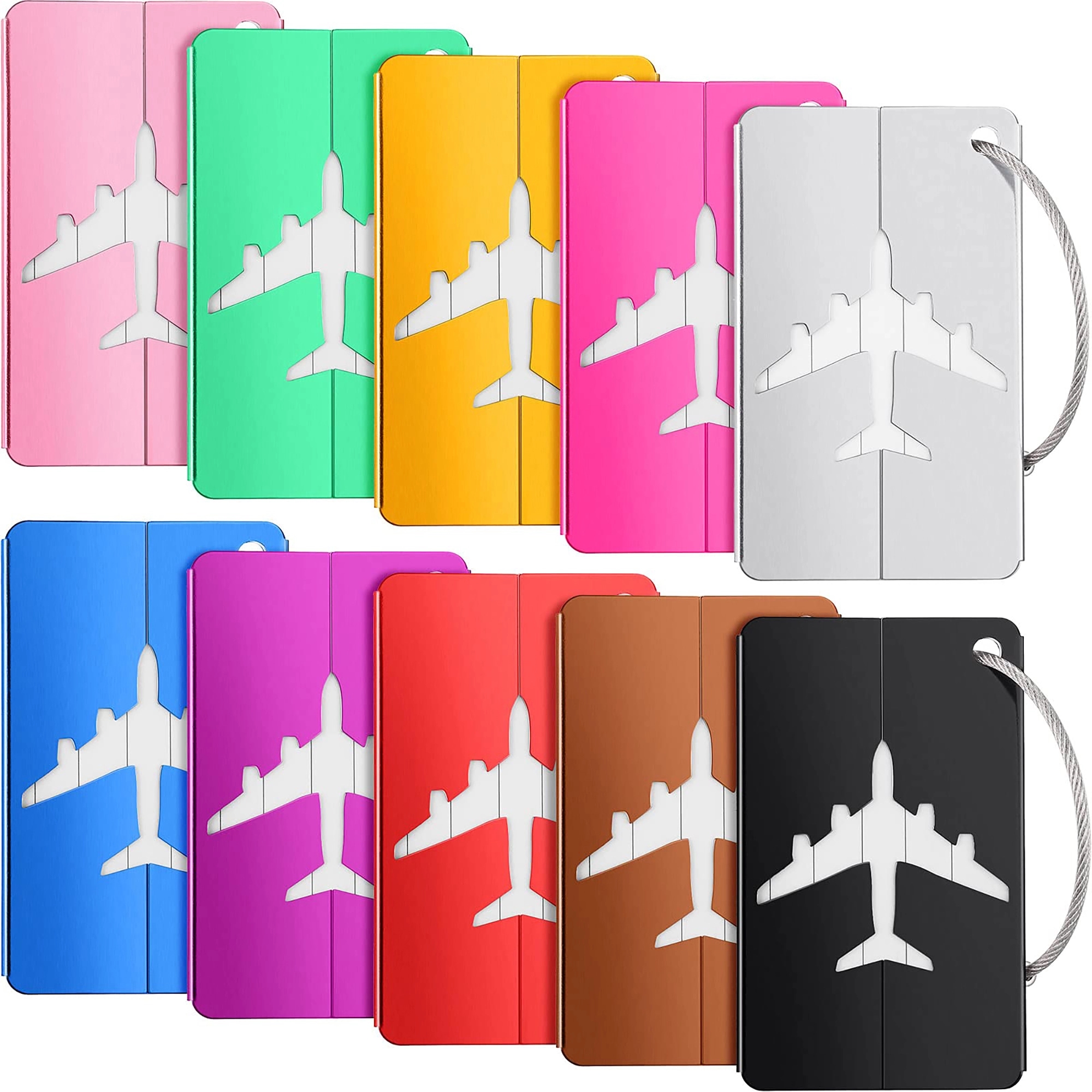 Durable Airplane Aluminum Luggage Tag 6