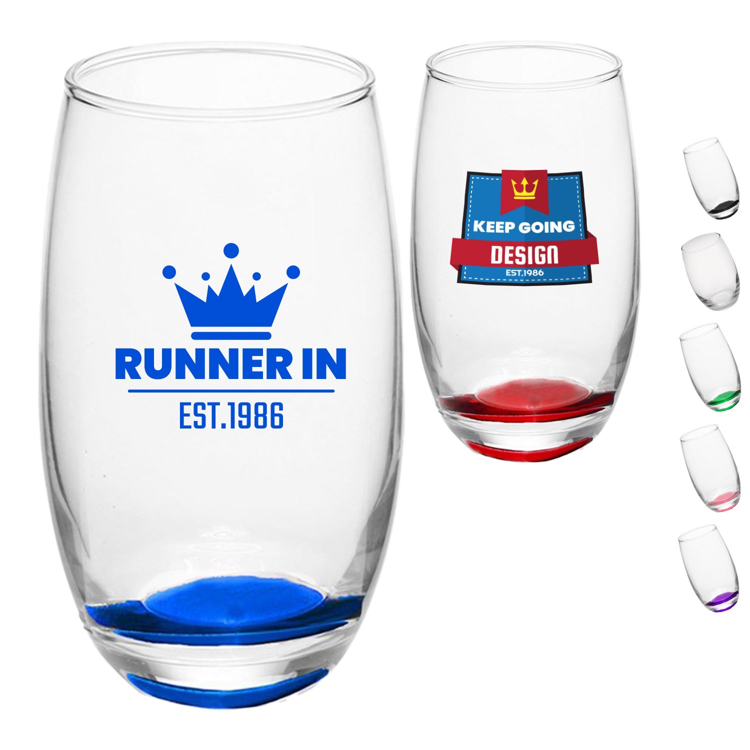 15 oz. Mikonos Clear Stemless Glasses 2