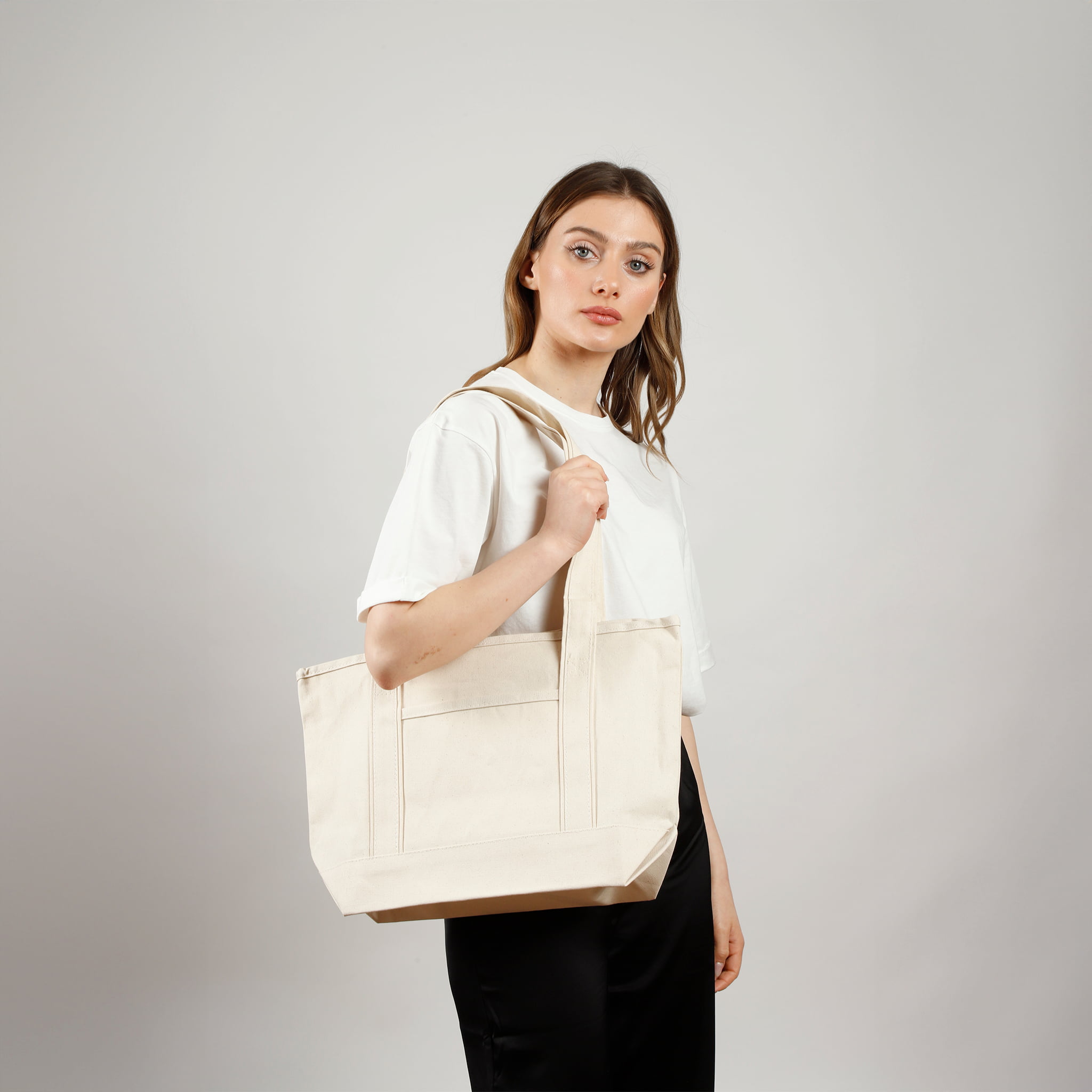 Medium Deluxe Canvas Tote Bag, custom tote bag with logo imprint 20