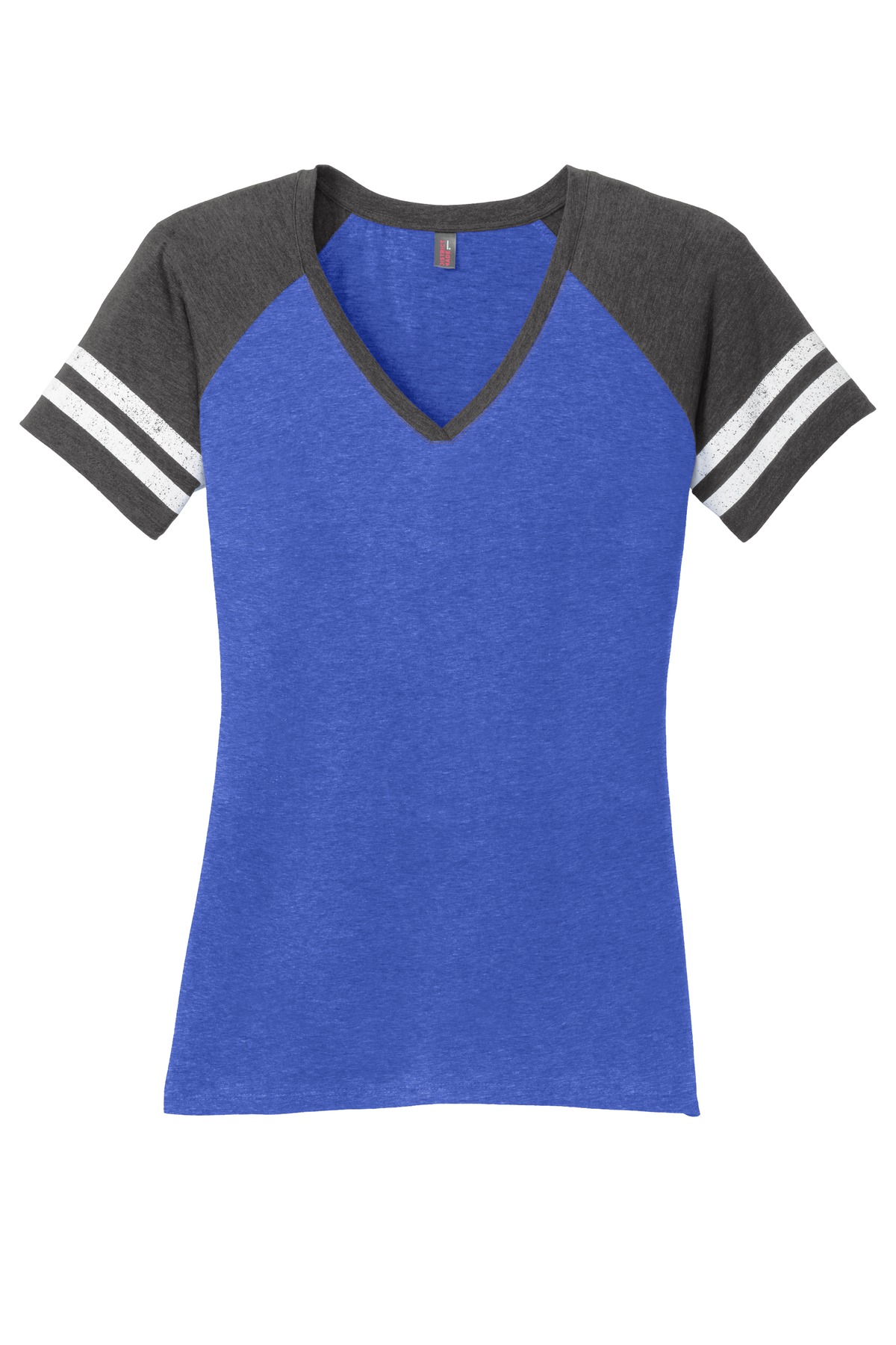 District Women's Game V-Neck Tee. DM476 1