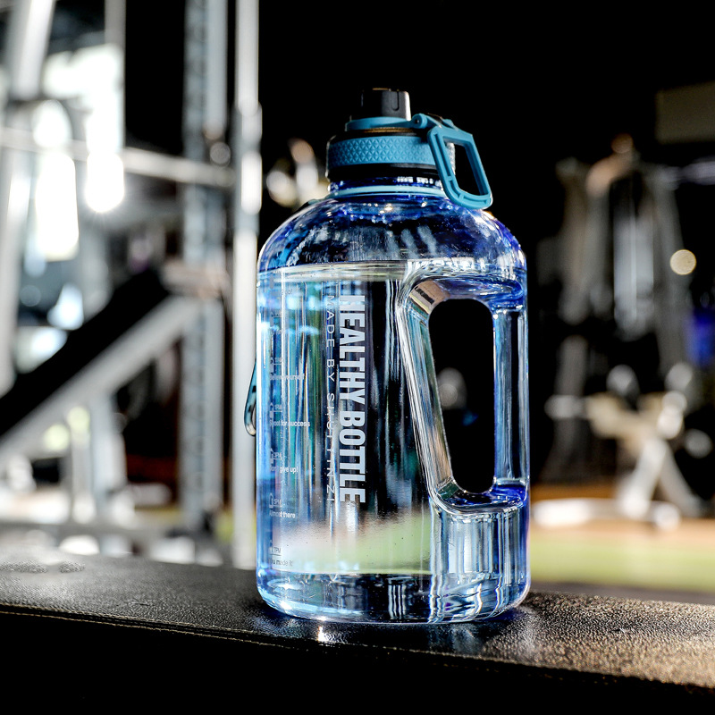 2.2L Clear Large Capacity BPA Free Gym Motivational Water Bottle 1