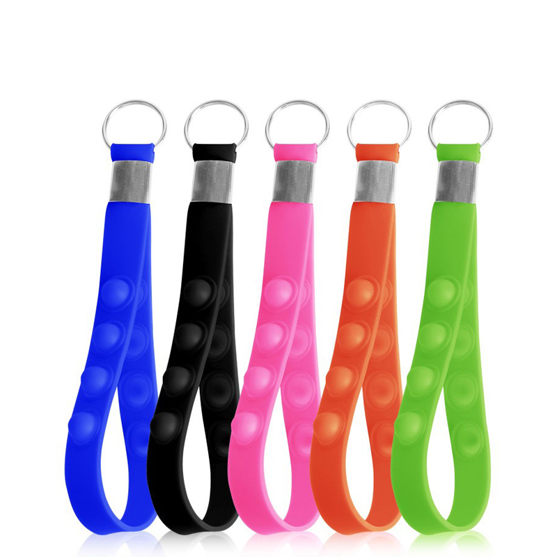 Bubble Decompression Silicone Wristband Keychains 1