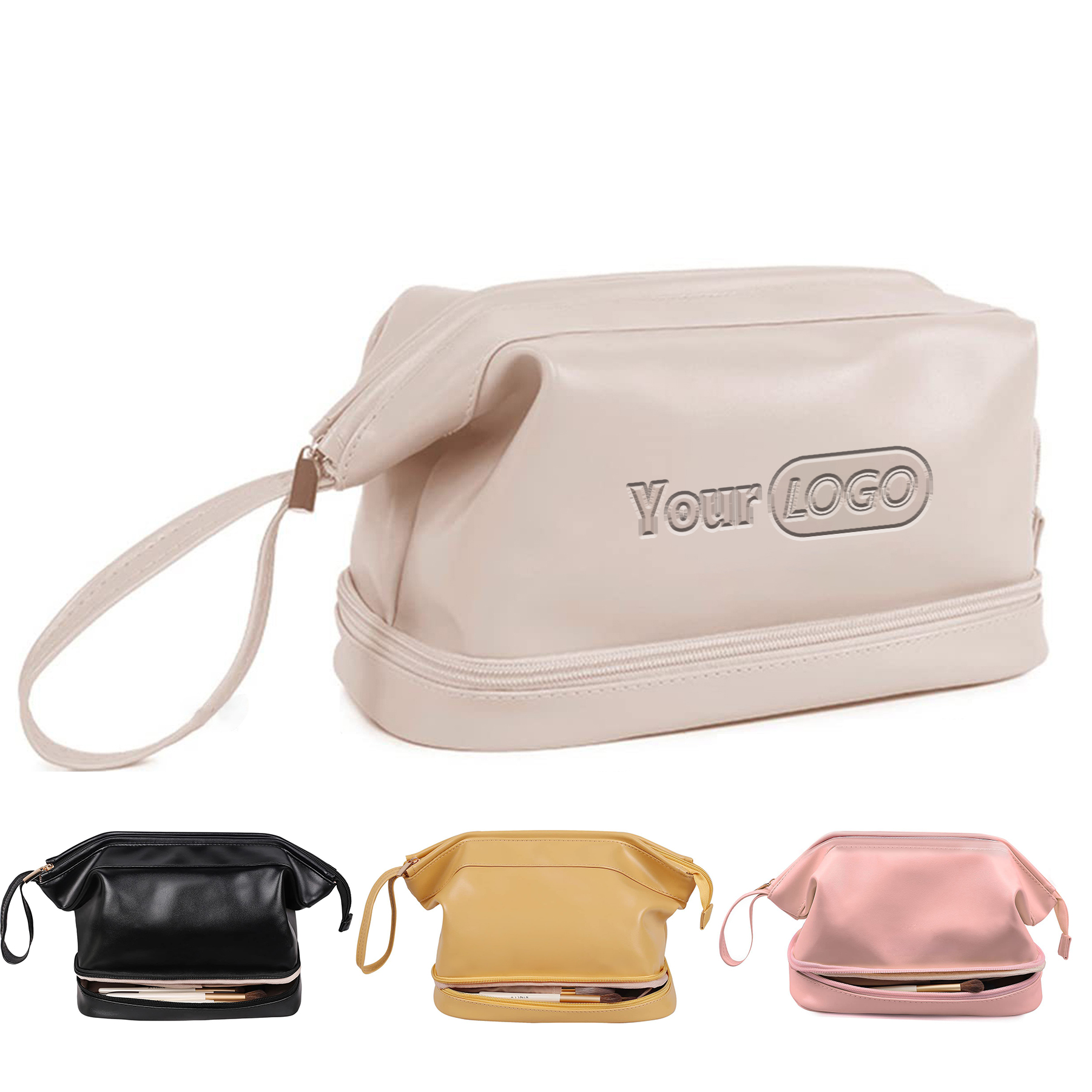 PU Leather Large Capacity Travel Cosmetic Bag for Women 7