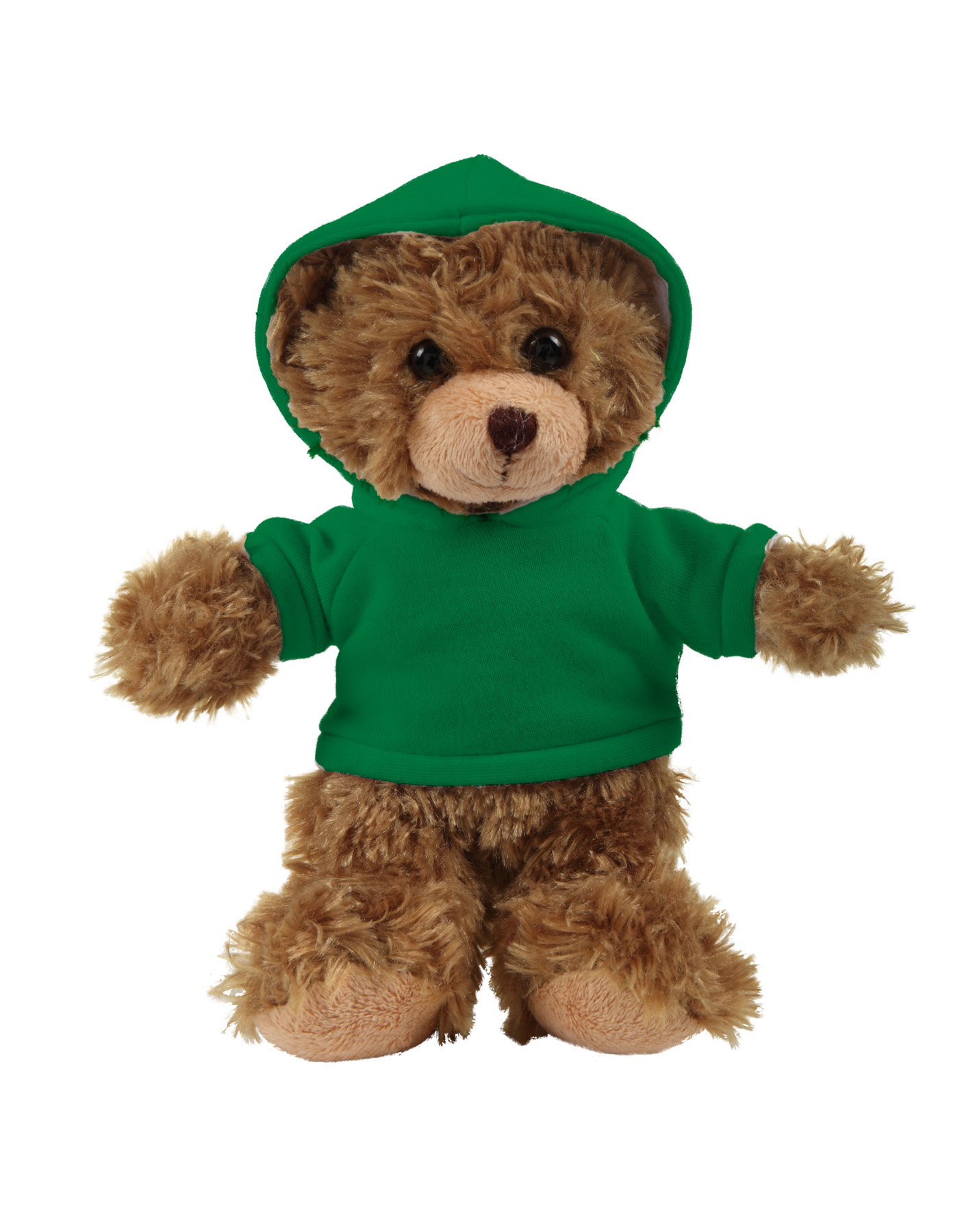 soft plush Mocha Curly Sitting Bear with hoodie 13