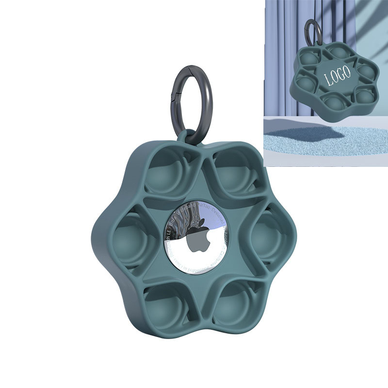 Silicone AirTag Keychain Combined Tracker Finder and Pop it Bubble 4